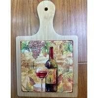 Доска разделочная Limited Edition WINE TIME /подставка под горячее/ с бамбук.ручкой 18х28 см (B160070) B160070 фото