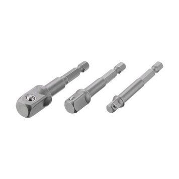 Набір перехідник з Hex 1/4 "на квадрат 1/4", 3/8 ", 1/2" під шурупокрут, CR-V INTERTOOL VT-0235 VT-0235 фото