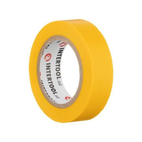 Лента изоляционная 0.15мм*17мм*10м желтая INTERTOOL IT-0032 IT-0032 фото