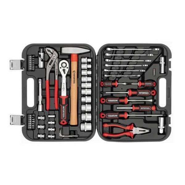 Набор инструментов 1/2" & 1/4", 56 ед., Cr-V INTERTOOL ET-8056 ET-8056 фото
