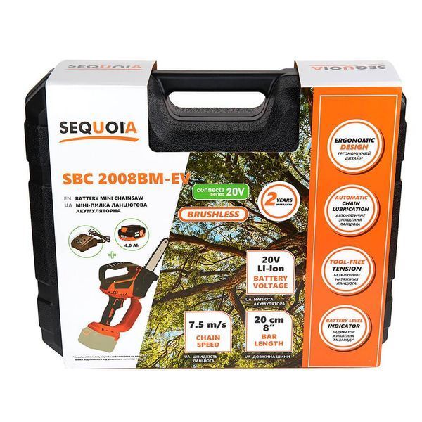 Мини-пилка цепная аккумуляторная SEQUOIA SBC2008BM-EV SBC2008BM-EV фото