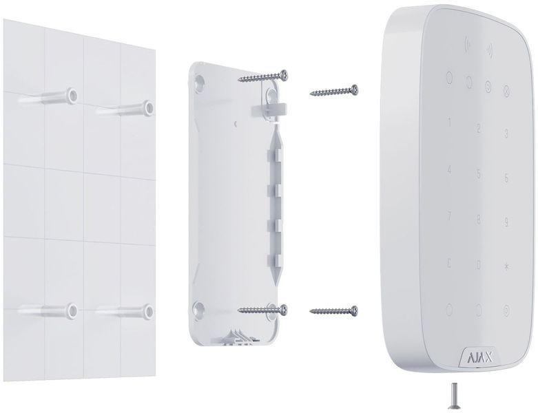 Беспроводная сенсорная клавиатура Ajax Keypad Plus белая 23070 фото