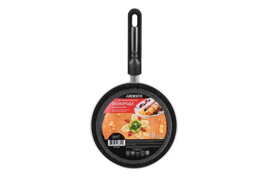 Сковорода для блинов Mini Ardesto Gemini Gourmet 18 см, черный (AR1918GP) AR1918GP фото