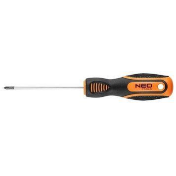Отвертка Neo Tools, крестовая, PH0 x 75 мм, CrV 04-177 фото