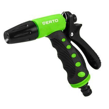 Ороситель ручной Verto, пистолетный, 1/2"-3/4", 2 функции, регулировка напорарегулировка напора/распила воды, держатель двухкомпонентный 15G718 фото
