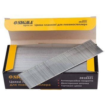 Цвяхи планкові 32&times;1.25&times;1мм для пневмостеплера 5000шт SIGMA (2818321) SG-2818321 фото