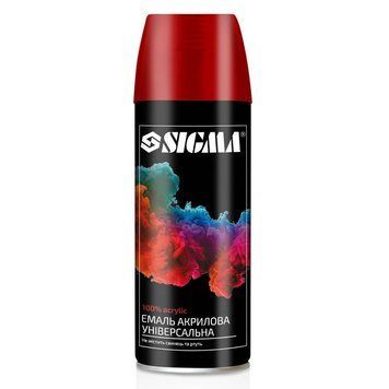 Емаль аерозольна акрилова 400мл RAL 3005 (темно-вишневий глянець) SIGMA (2736941) SG-2736941 фото