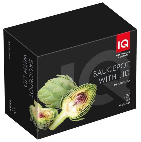 Каструля IQ Be Creative з кришкою 24 см 5.8 л (IQ-2050-24) IQ-2050-24 фото
