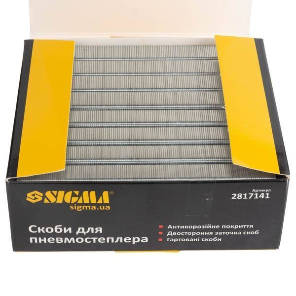Скоби 14&times;12.8мм для пневмостеплера 5000шт SIGMA (2817141) SG-2817141 фото