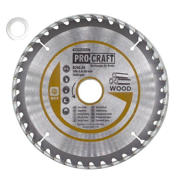 Пильный диск Procraft B200.40 40T (по дереву) PC-020040 фото