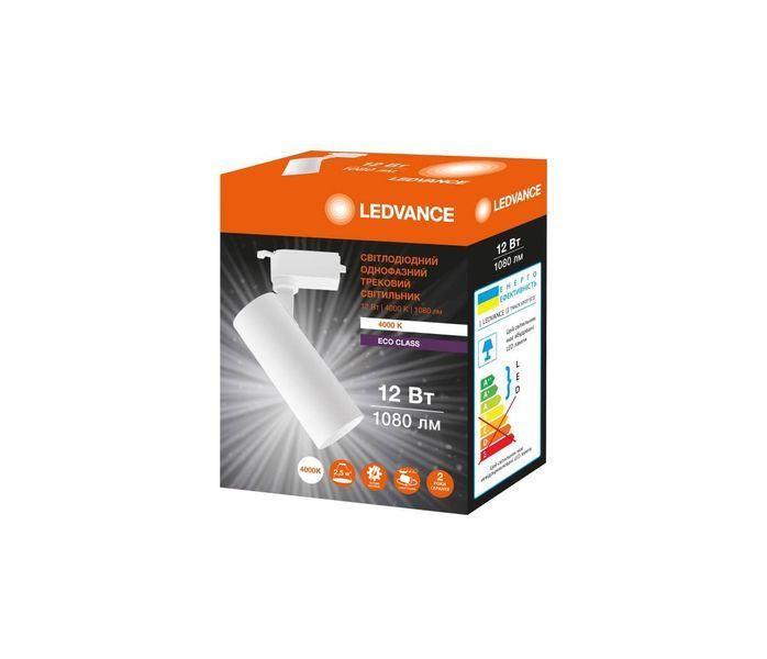 Светильник трековый Ledvance ECO 12Вт 1080Лм 4000К белый 4099854269400 фото