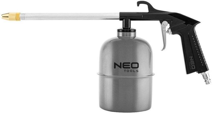 Neo Tools Набор окрасочный, 5шт., пистолет-распылитель, пистолет для продувки, пистолет с манометром, спиральный шланг 14-699 фото