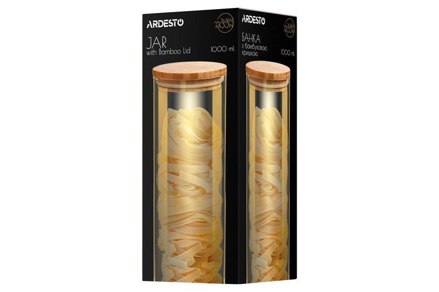 Банка для зберігання Ardesto Golden Moon, кругла, 1000 мл (AR1310BLRG) AR1310BLRG фото