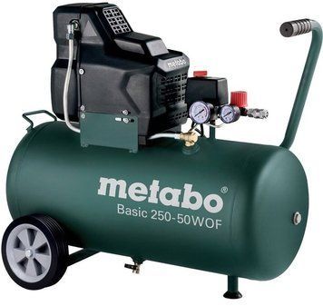 Компресор повітряний Metabo Basic 250-50 W OF безолійний, 1500Вт, 50л, 120л/хв, 8бар 601535000 фото