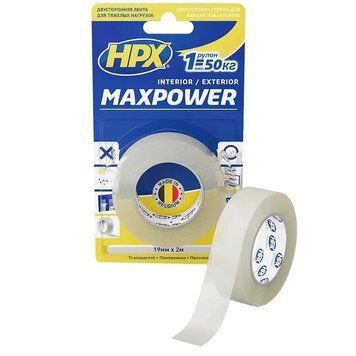 Стрічка двохстороння MAXPOWER HT1905 19мм х 5м 99-00023180 фото