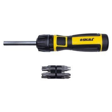 Отвертка с реверсом высокоскоростная + биты 12шт CrV Mega SIGMA (4009821) SG-4009821 фото
