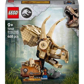 Конструктор LEGO Jurassic World Окаменелости динозавров: череп трицератопса 468 деталей (76969) 76969 фото