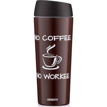 Термочашка Ardesto Coffee Time 450 мл, коричневая, нержавеющая сталь (AR2645CB) AR2645CB фото