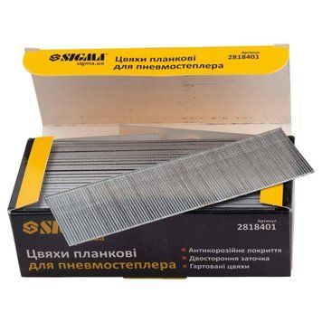 Цвяхи планкові 40&times;1.25&times;1мм для пневмостеплера 5000шт SIGMA (2818401) SG-2818401 фото