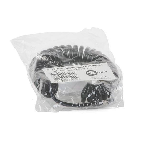 Шланг до аерографа, поліуретановий 6*4 мм, 3 м, 1/8"-1/8" INTERTOOL PT-1750 PT-1750 фото