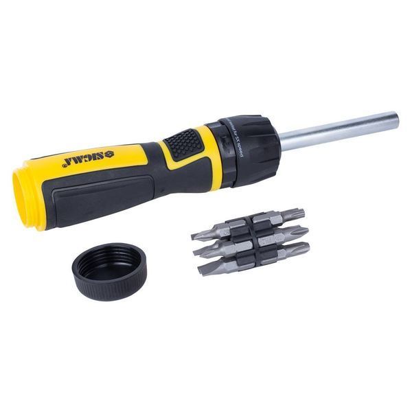 Викрутка з реверсом високошвидкісна + біти 12шт CrV Mega SIGMA (4009821) SG-4009821 фото