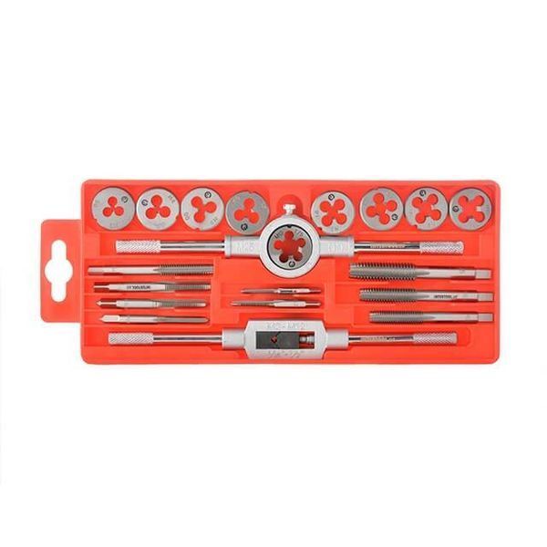 набор плашек M3-M12 и метчиков M3-M12, 20 ед. INTERTOOL SD-8020 SD-8020 фото