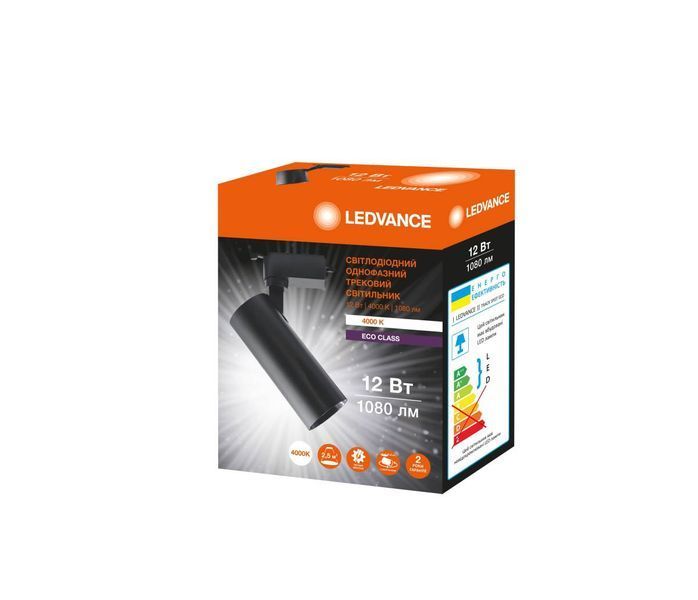 Светильник трековый Ledvance ECO 12Вт 1080Лм 4000К черный 4099854269424 фото