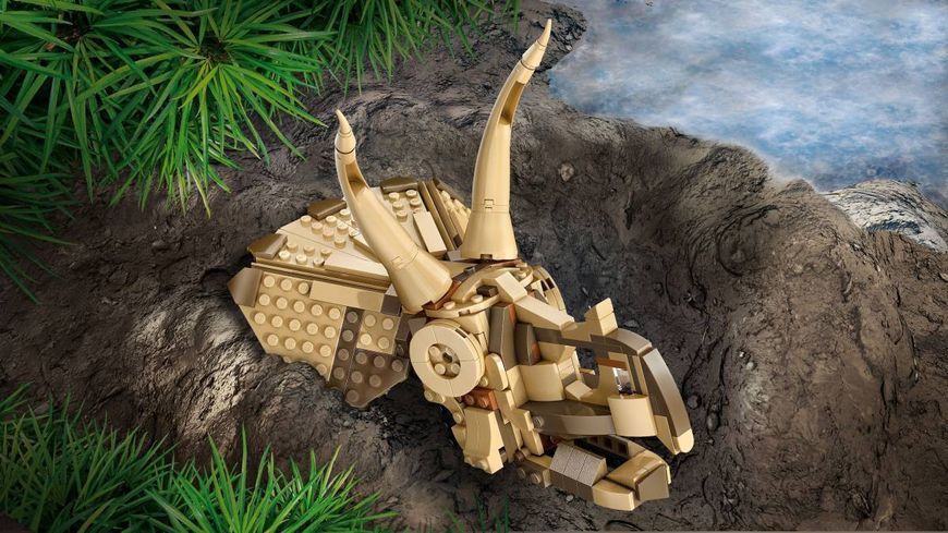 Конструктор LEGO Jurassic World Окаменелости динозавров: череп трицератопса 468 деталей (76969) 76969 фото