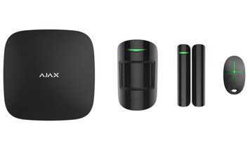 Комплект охоронної сигналізації Ajax StarterKit 2, hub2, motionprotect, doorprotect, spacecontrol, jeweller, бездротовий, чорний 000023479 фото