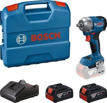 Гайковерт ударний Bosch GDS 18V-350 18В 2x4А&middot;год до 3400об&middot;хв 85/200/350Нм квадрат 1/2" ЗП GAL 18V-20 кейс 1.1кг 0.601.9M5.021 фото