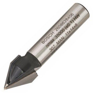 Фреза пазова V-подібна Bosch Professional V Std S8 D11 L14 60&deg; 2.608.628.406 фото