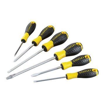 Stanley Набор отверток "ESSENTIAL", 6 штук: PH1 x 75 мм, PH2 x 100 мм, Sl: 5.5 x 100 мм, 4 x 100 мм, 6.5 STHT0-60209 фото