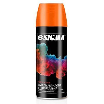 Емаль аерозольна акрилова флуоресцентна 400мл RAL 2005 (помаранчевий) SIGMA (2736121) SG-2736121 фото