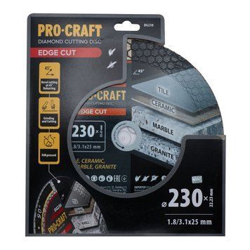 Алмазний диск Procraft DG230 230мм 22,23мм 3.1 мм PC-DG2300 фото