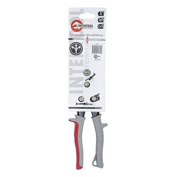 Ножиці по металу 250 мм, прямі INTERTOOL HT-0180 HT-0180 фото