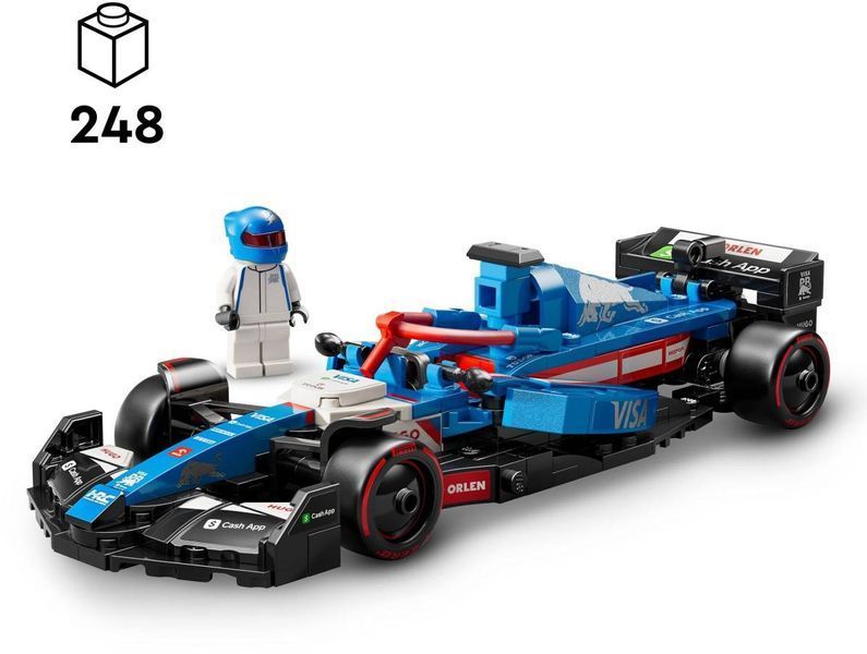 Конструктор LEGO Speed Champions Автомобіль для перегонів F1 Visa Cash RB VCARB 01 248 деталей (77246) 77246 фото