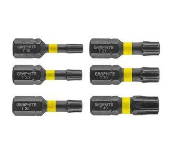 Біти ударні GRAPHITE TX10/15/20/25/30/40 x 25 мм, 6 шт. 56H541 фото