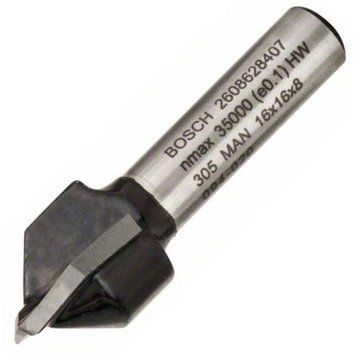 Фреза пазова V-подібна Bosch Professional V Std S8 D16 L16 90&deg; 2.608.628.407 фото
