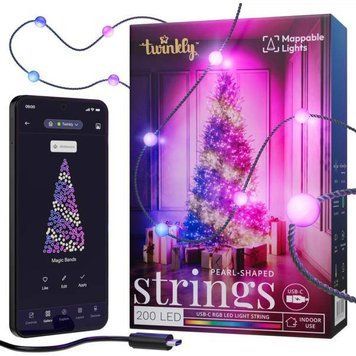 Гірлянда Smart LED Twinkly Candle Pearl RGB 200 IP20 USB-C кабель зелений TWKP200RGB-G фото