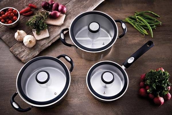 Каструля TRAMONTINA Solar silicone нерж. каструля 4,5л (діам 20см) висока (62125/203) 62125/203 фото