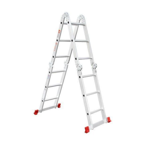 Лестница из алюминия, многофункциональная, трансформер, 4*3, 3,70м INTERTOOL LT-0030 LT-0030 фото