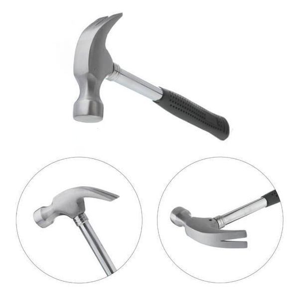 Молоток столярный (лапа) 450 г. с металлической ручкой INTERTOOL HT-0224 HT-0224 фото