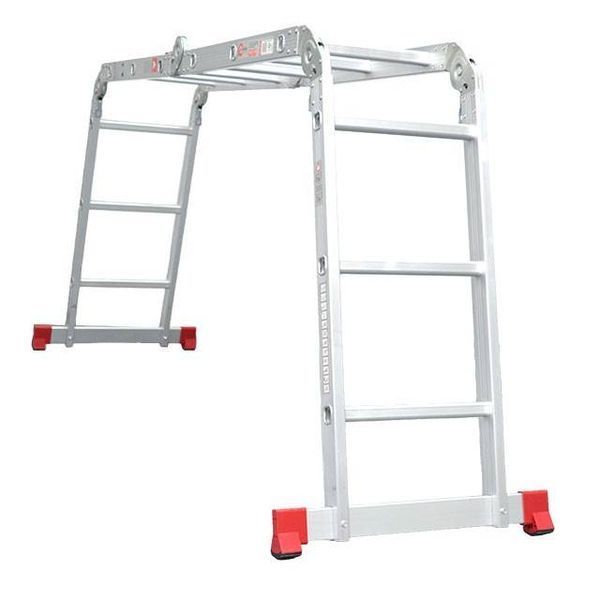Лестница из алюминия, многофункциональная, трансформер, 4*3, 3,70м INTERTOOL LT-0030 LT-0030 фото