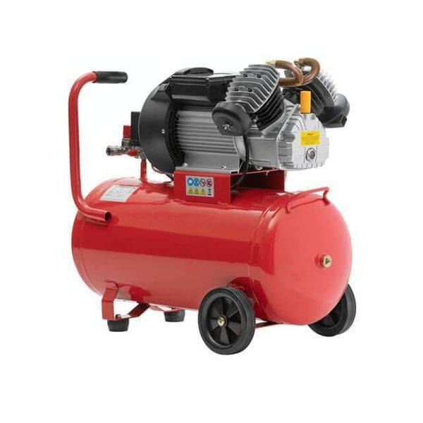 Компресор 50 л, 4 HP, 3 кВт, 220 В, 10 aтм, 420 л/хв, 2 циліндри. INTERTOOL PT-0007 PT-0007 фото