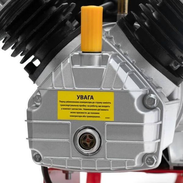 Компресор 50 л, 4 HP, 3 кВт, 220 В, 10 aтм, 420 л/хв, 2 циліндри. INTERTOOL PT-0007 PT-0007 фото