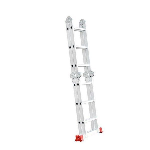 Лестница из алюминия, многофункциональная, трансформер, 4*3, 3,70м INTERTOOL LT-0030 LT-0030 фото