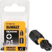 Акс.інстр DeWALT Бiти ударні IMPACT TORSION EXTREME, PZ1, 5шт. DT7386T фото