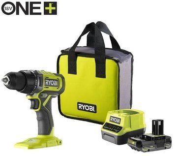 Шурупокрут-дриль акумуляторний Ryobi ONE+ RDD18-1C20S 18В 1х2А&middot;год ЗП 52Нм 450&middot;1750об/хв 1.1кг сумка 5133005519 фото