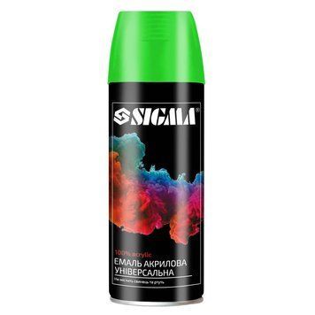 Емаль аерозольна акрилова флуоресцентна 400мл RAL 6038 зелений SIGMA (2736211) SG-2736211 фото