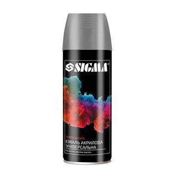 Емаль аерозольна акрилова 400мл RAL 7024 графітово-сірий глянець SIGMA (2736721) SG-2736721 фото